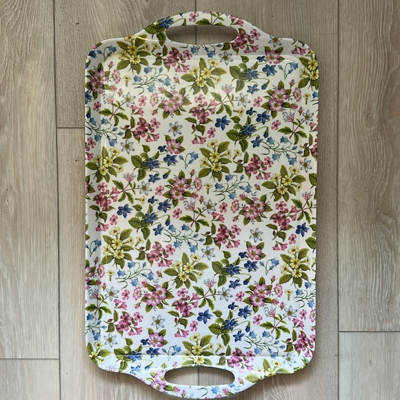 Floral Serving Tray with Handles - Picture 8 of 9